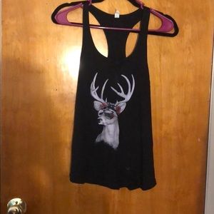 Deer rebel flag tank top